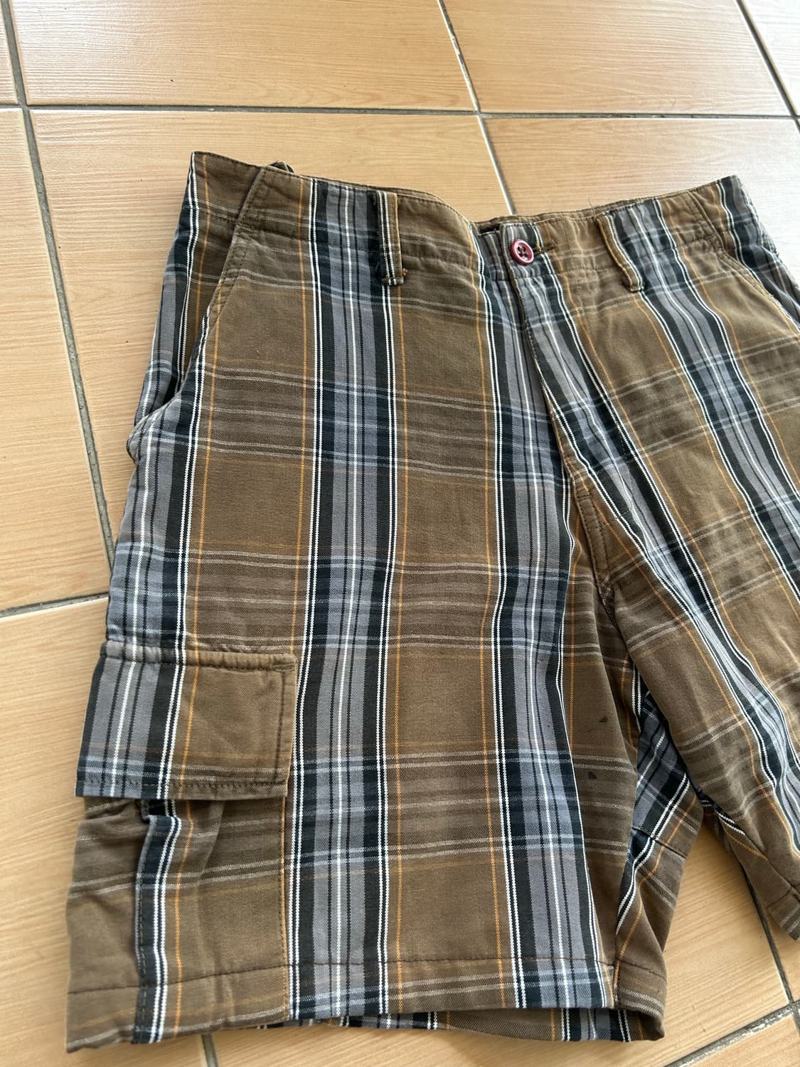 00‘s 스투시재팬 체크 카고쇼츠  상품이미지3