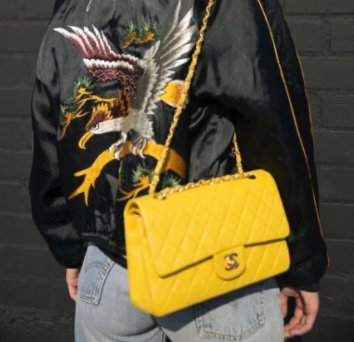 샤넬 클래식 캐비어 스몰 옐로우 상품이미지10