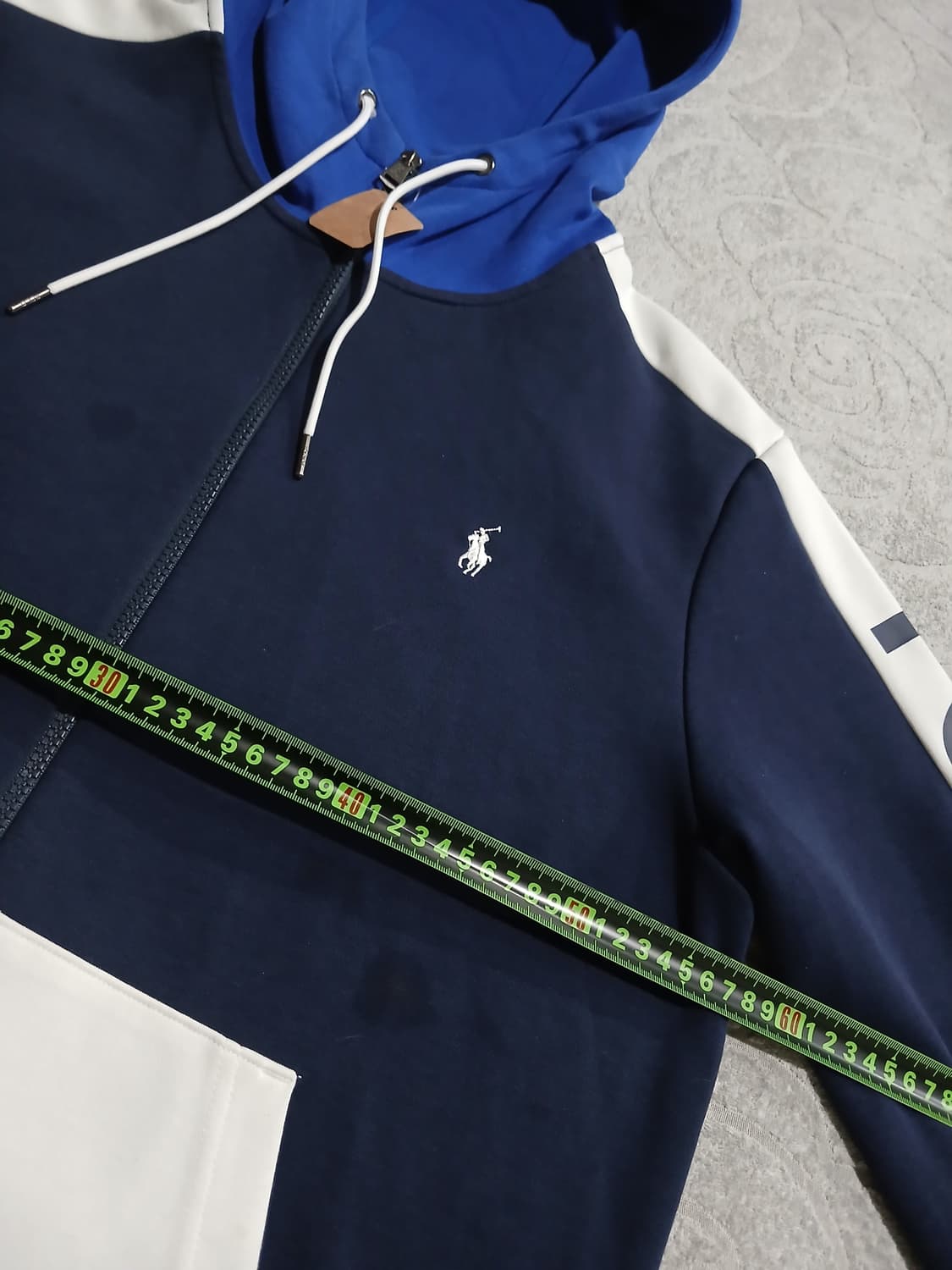 폴로 랄프로렌 네이비 배색 후드집업 L  상품이미지9