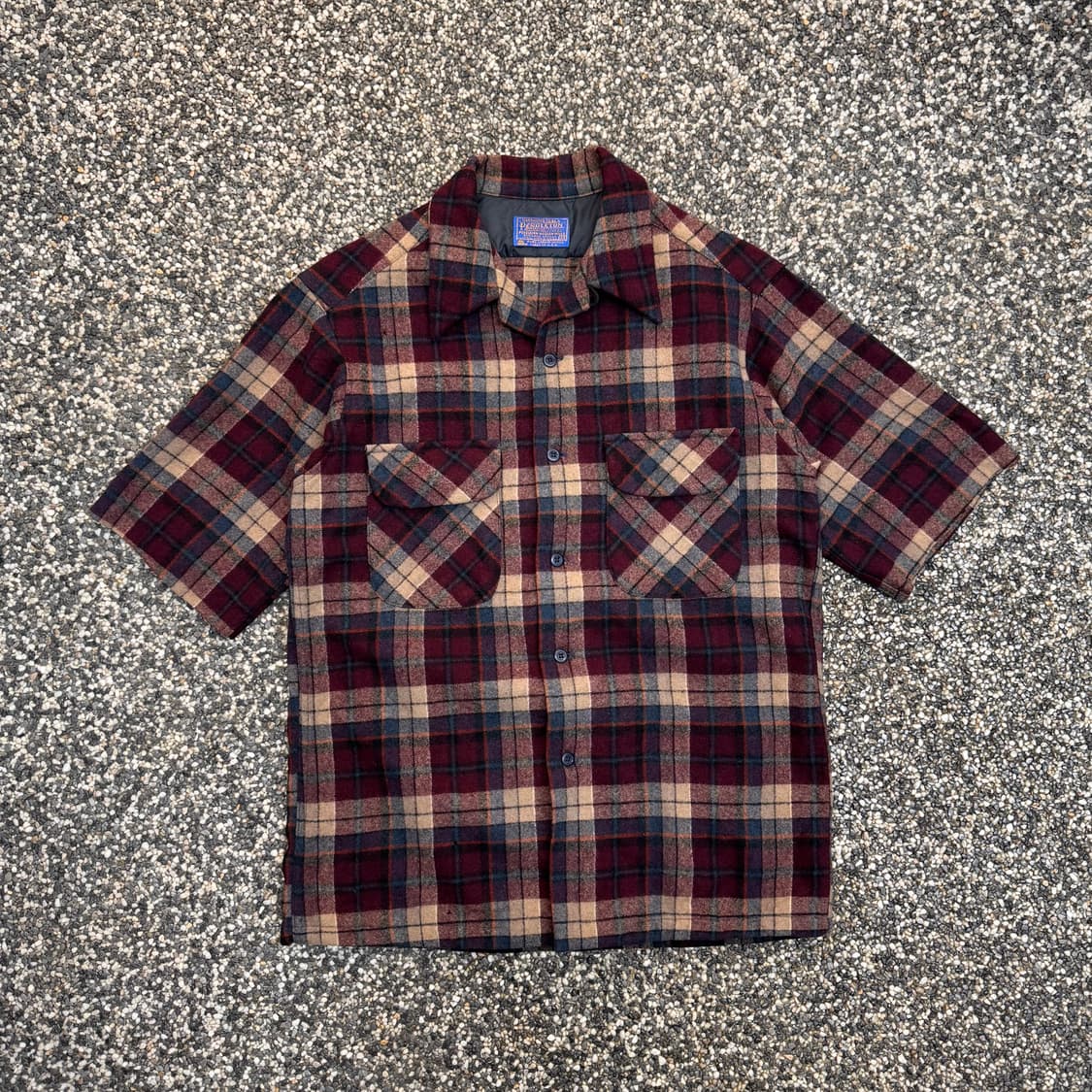 80s 펜들턴 컷포인트 울 셔츠 made in USA (M)   상품이미지1