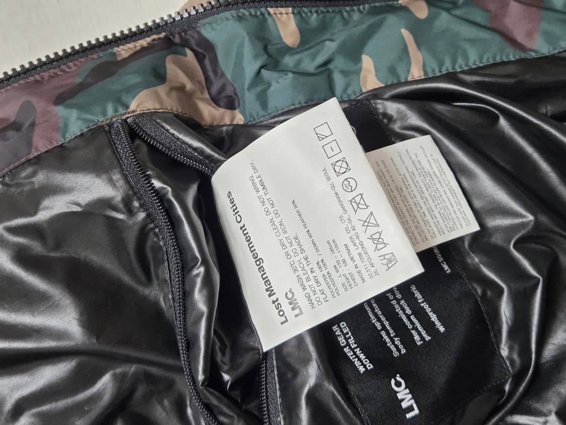 LMC OG PUFFER DUCK DOWN 눕시 카모 패딩 L 상품이미지8