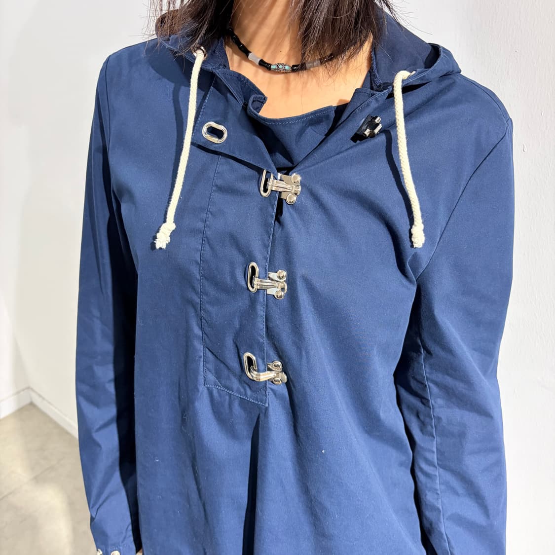 폴로 네이비 하프 아노락 후드 상품이미지2