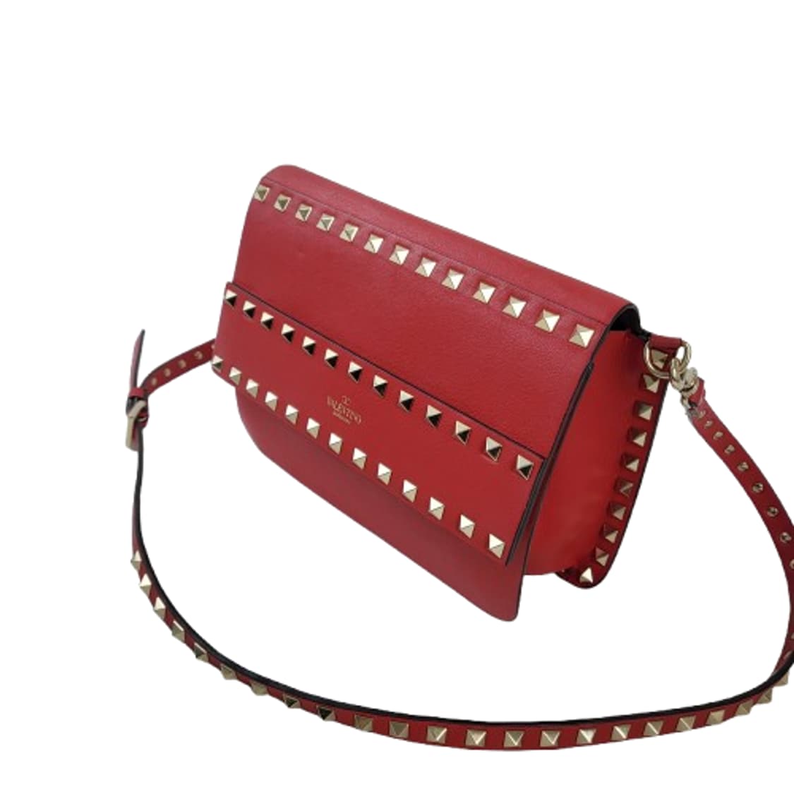 정품 발렌티노 락스터드 레드 크로스백 상품이미지5