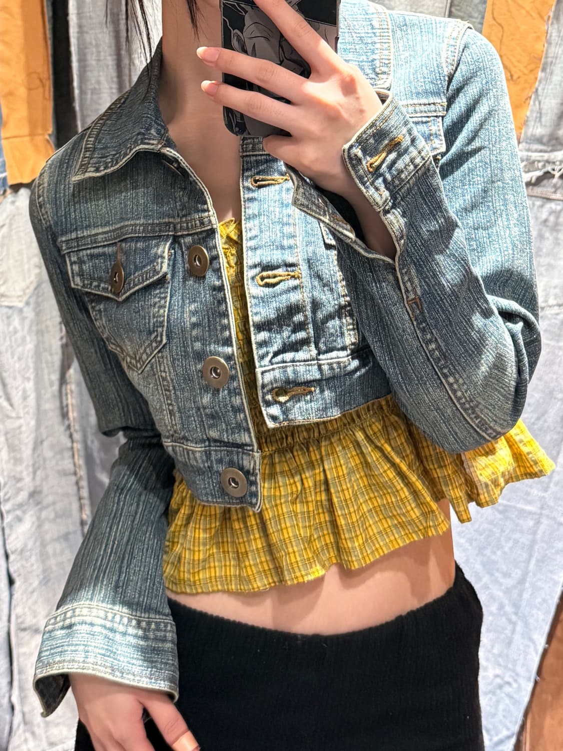 Jpn vtg Anouk 크롭 데님자켓 상품이미지1