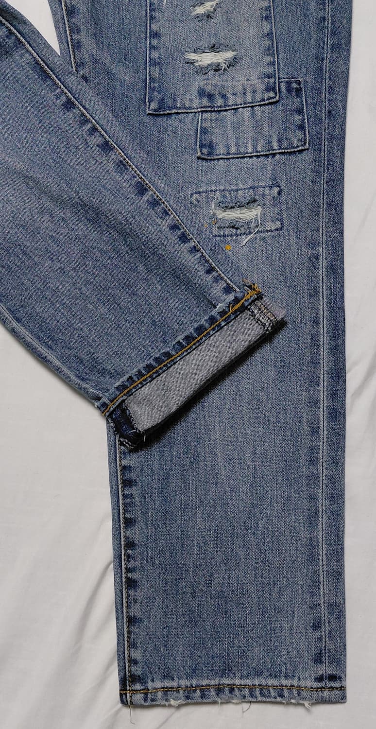 [XL] RAG MACHINE 빈티지 패치워크 디스트로이드 데님 팬츠 상품이미지4