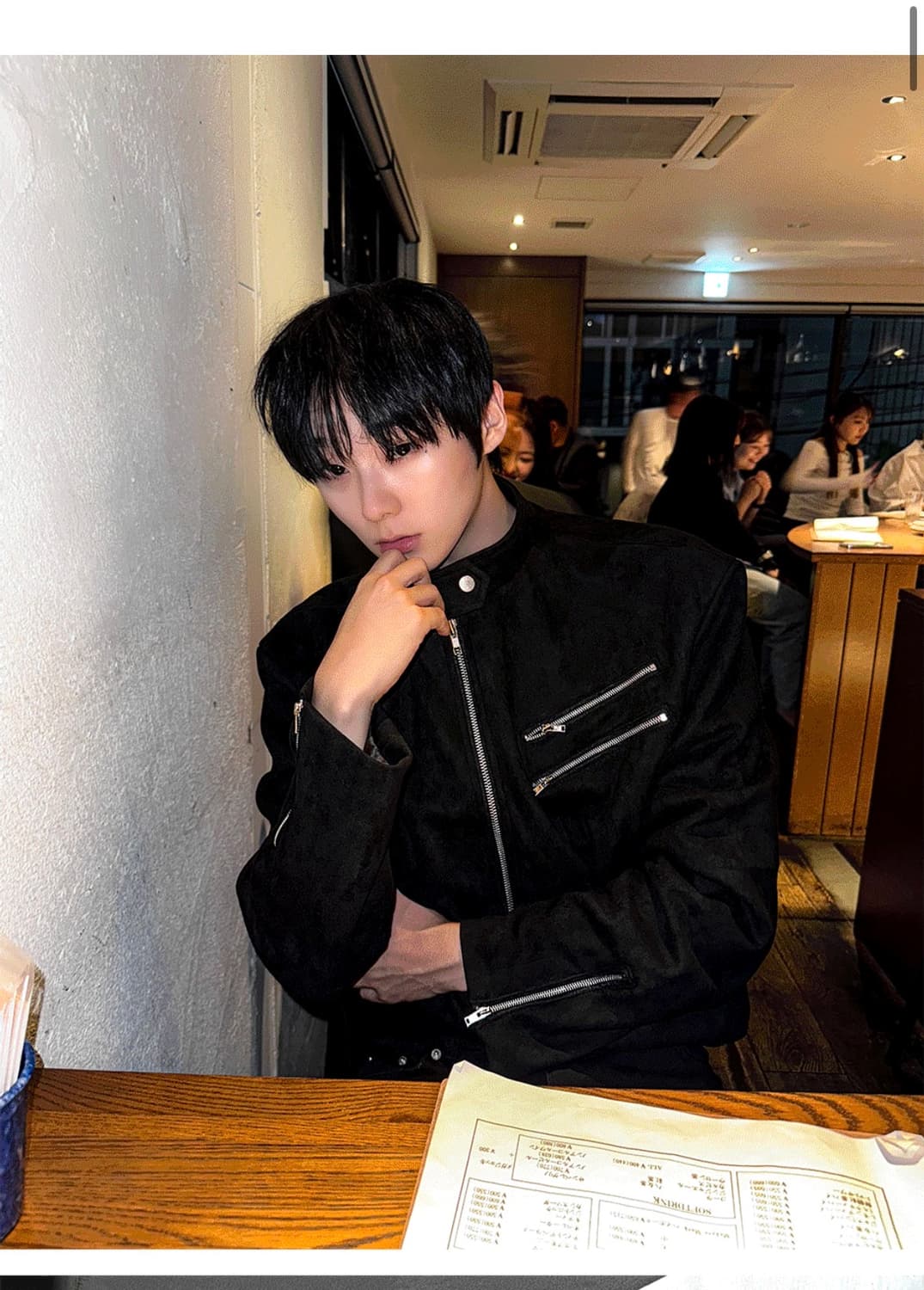 블랙 레더 자켓 상품이미지2