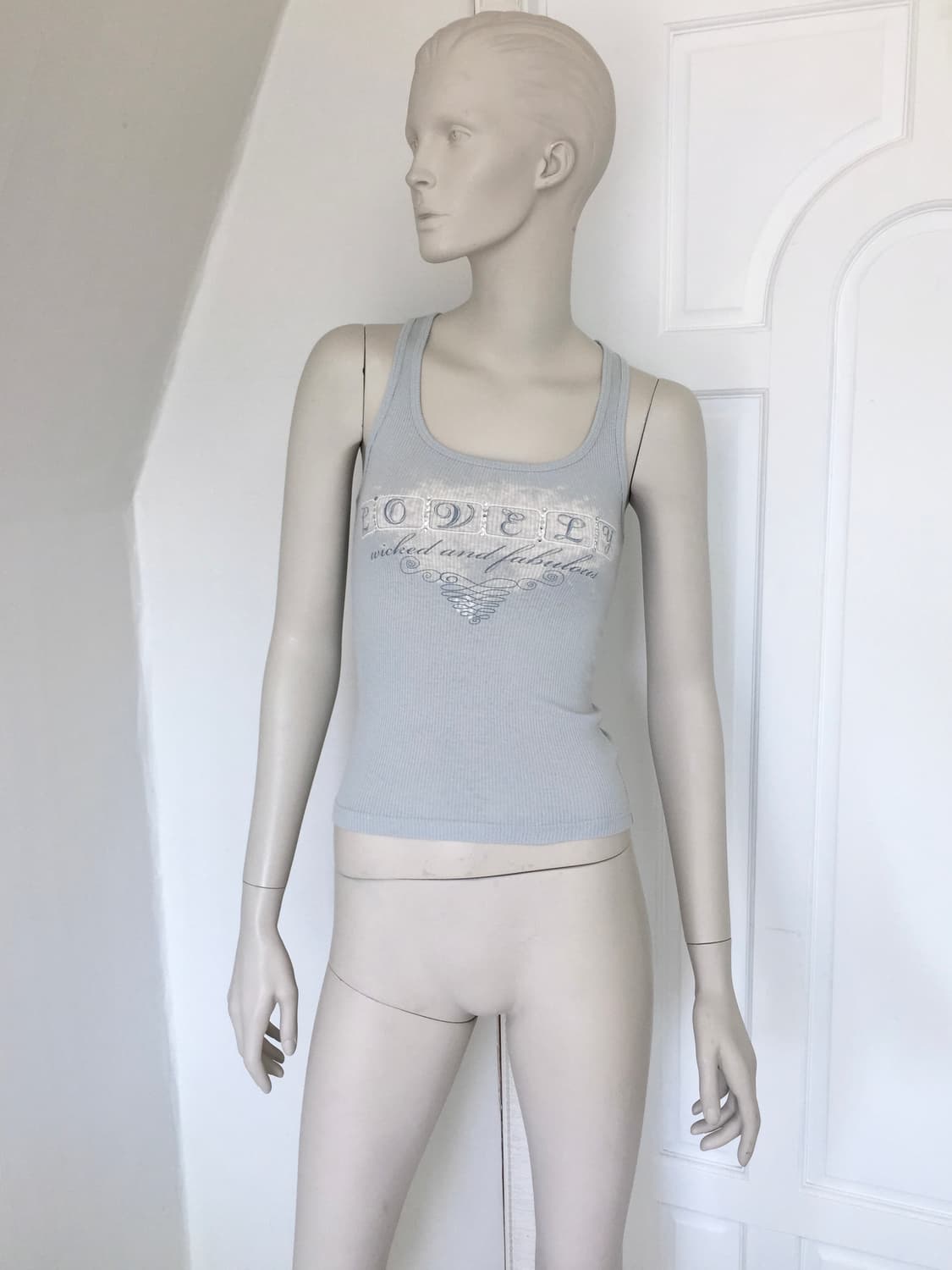 Express Baby Blue Lettering Top 상품이미지2