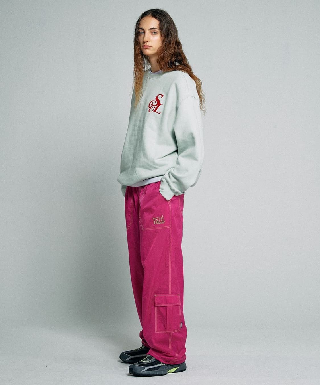 Sculptor 스컬프터 플로킹 심볼 로고 스웻셔츠 민트 상품이미지3