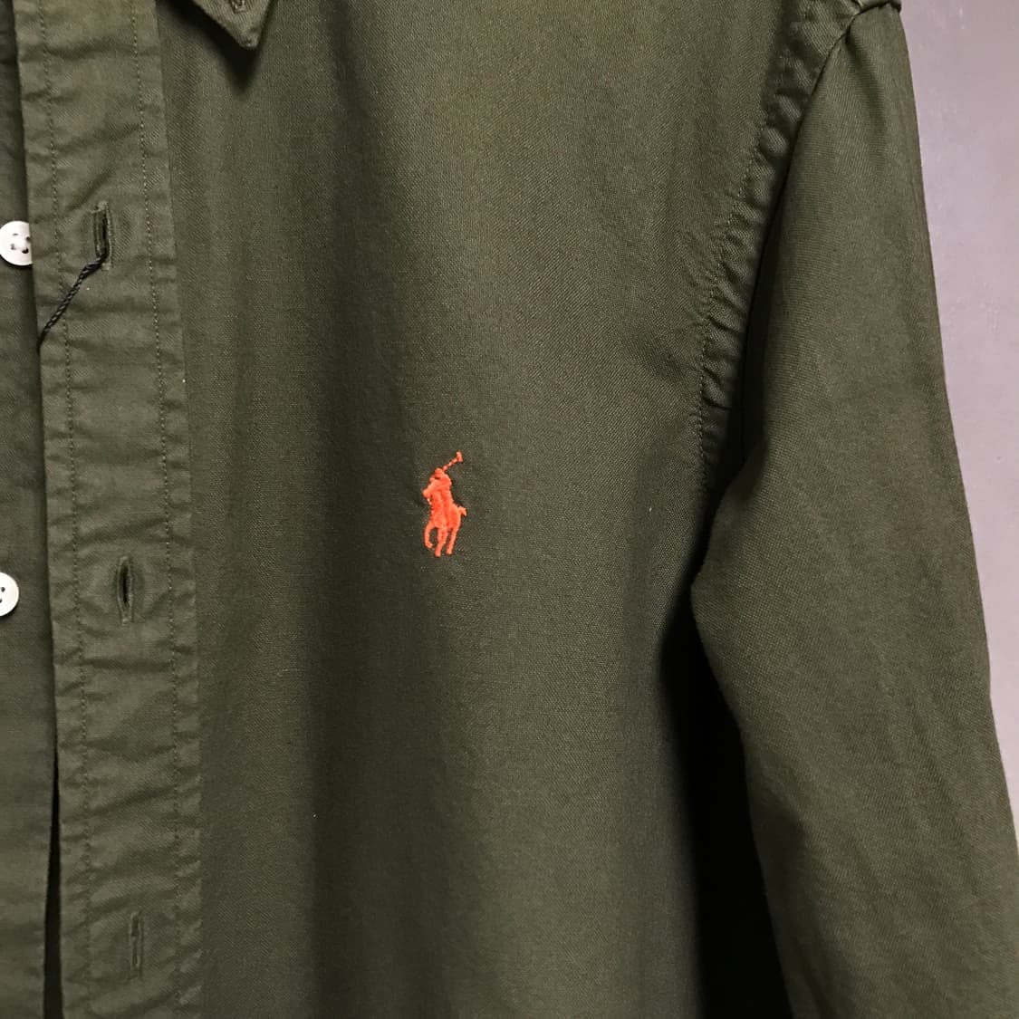 폴로 랄프로렌 카키 셔츠 M 상품이미지4