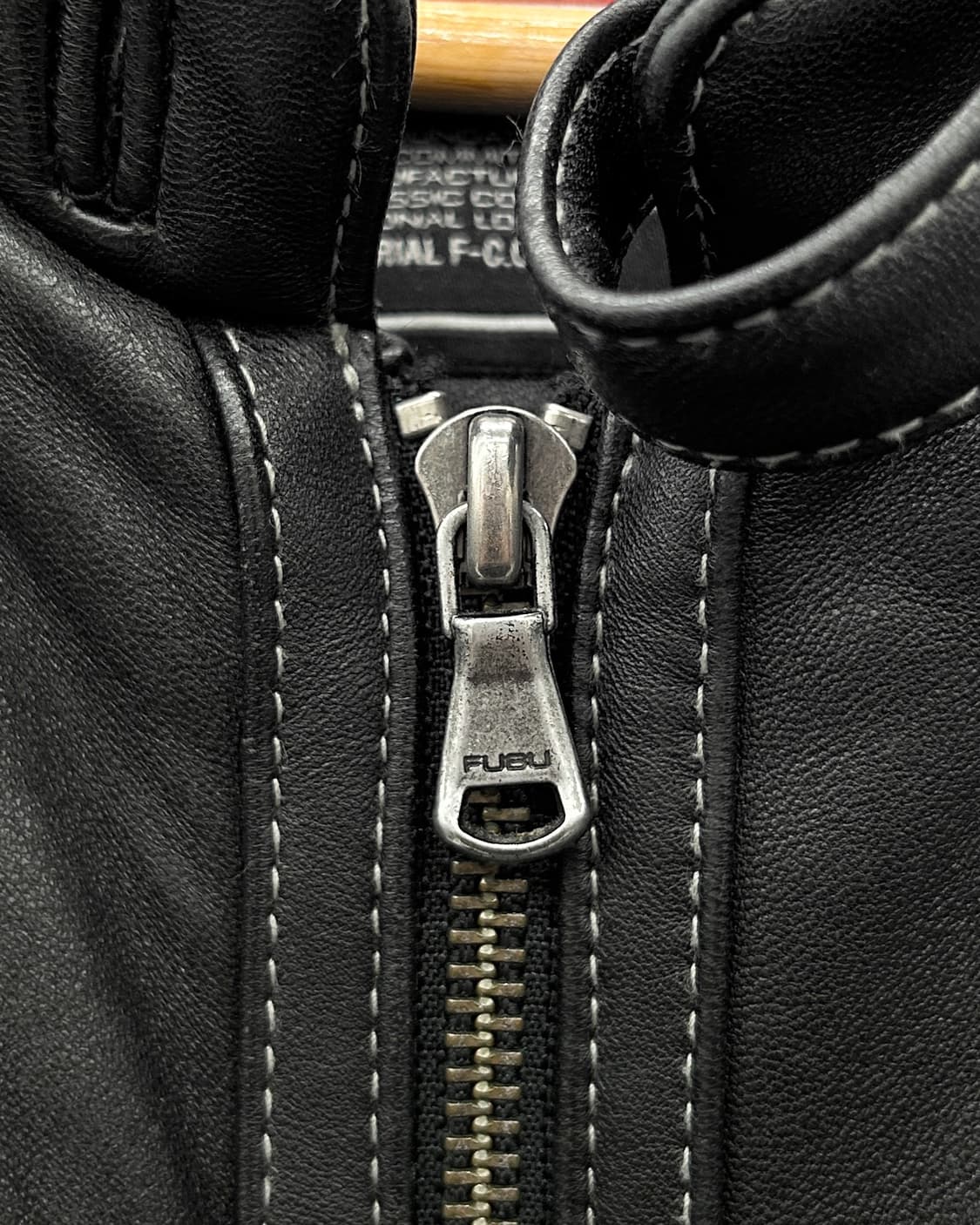 Fubu 00s 리얼 레더 램스킨 바이커 자켓 블랙 상품이미지6
