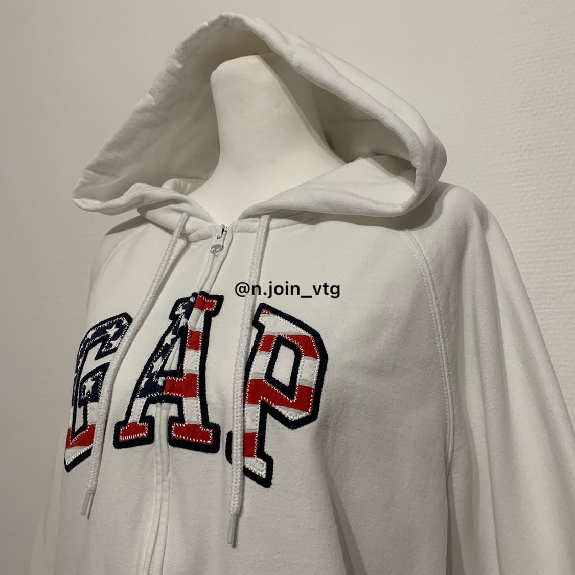 갭 성조기 화이트 후드집업 상품이미지2