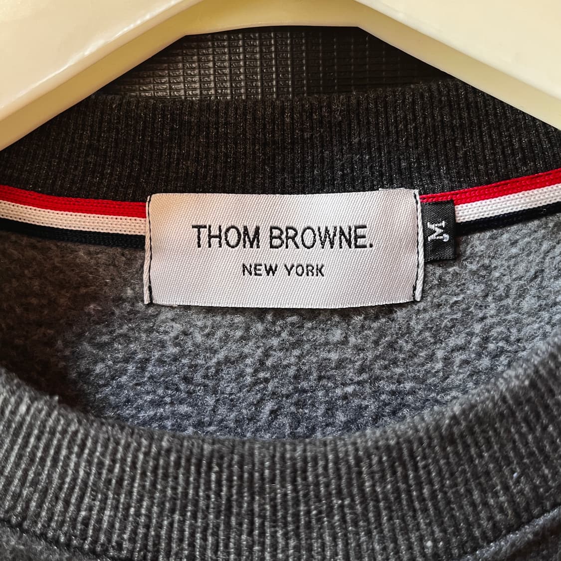  톰 브라운 기모 스웻 셔츠 4bar, 트리컬러 상품이미지2