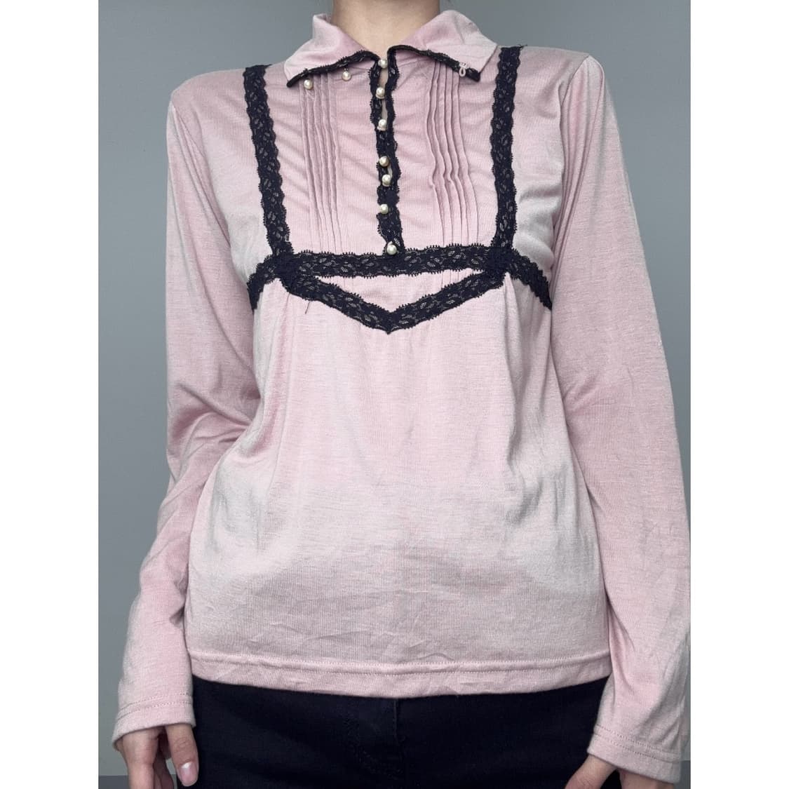 빈티지 핑크 고딕 롱슬리브 상품이미지1