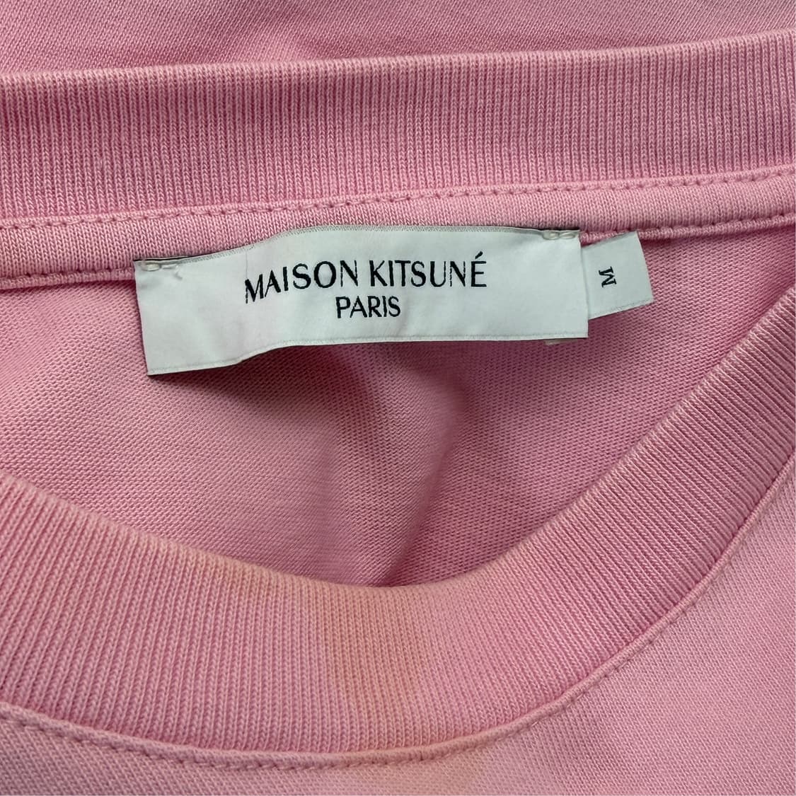 [M] 메종키츠네 로고 크롭 반팔티셔츠 상품이미지5