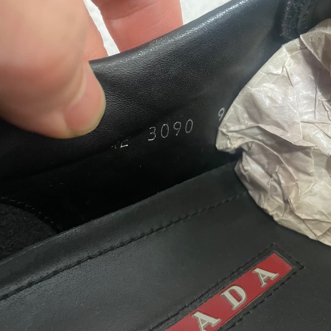 285) 프라다 스포츠 레더 스니커즈 신발 블랙 상품이미지7