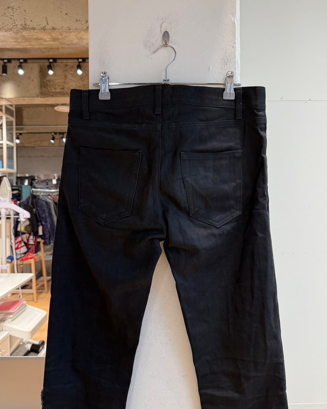 생로랑 블랙 데님 디스진 팬츠  상품이미지6