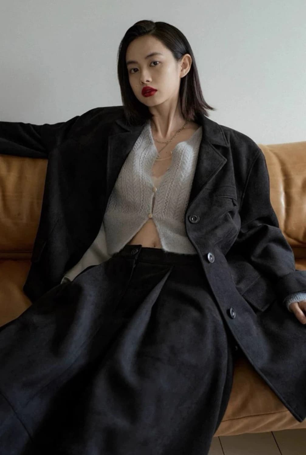 오버듀플레어 클래식 스웨이드 자켓 블랙 상품이미지1