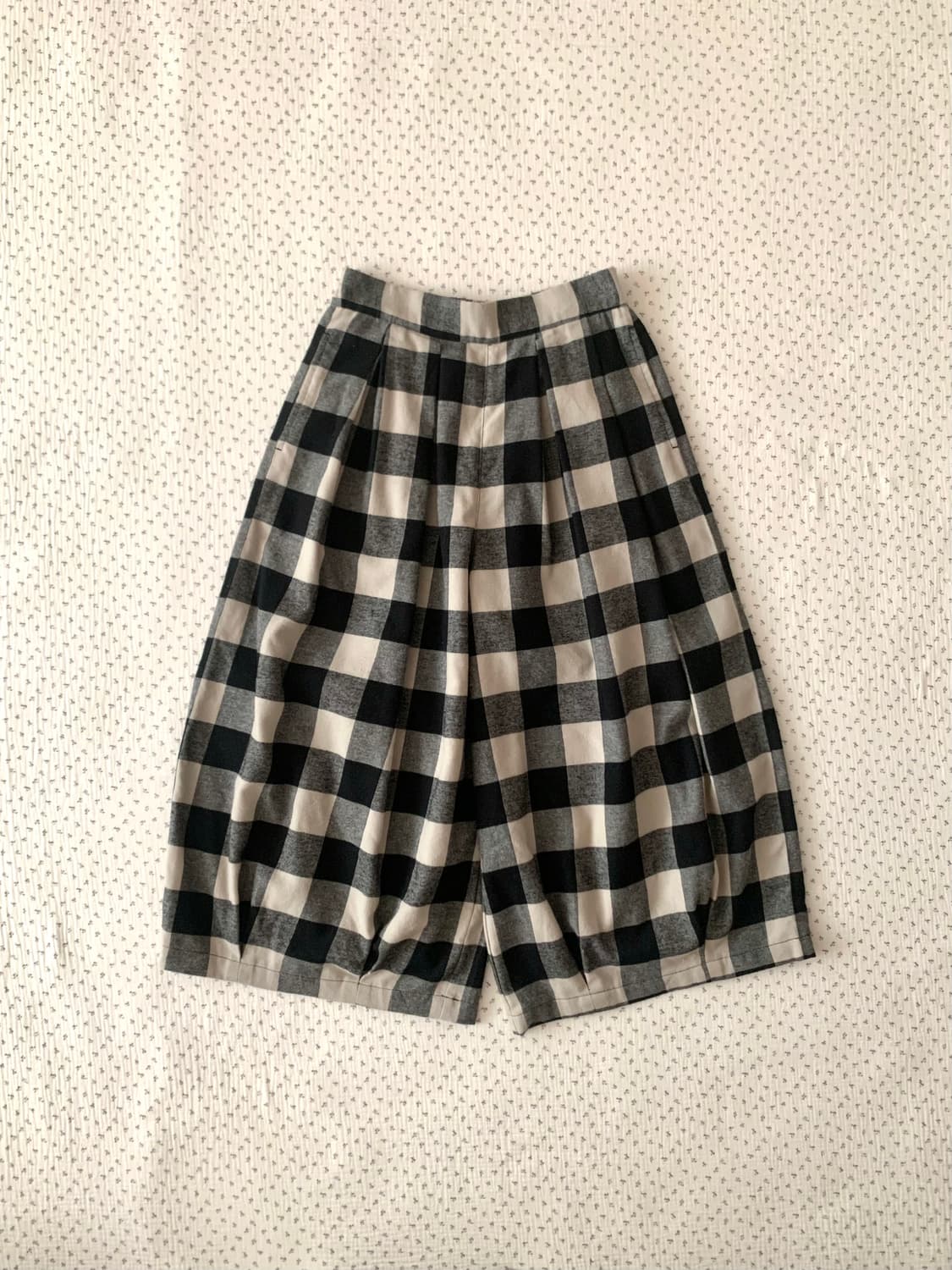 빈티지 벌룬 체크 면 팬츠 상품이미지1