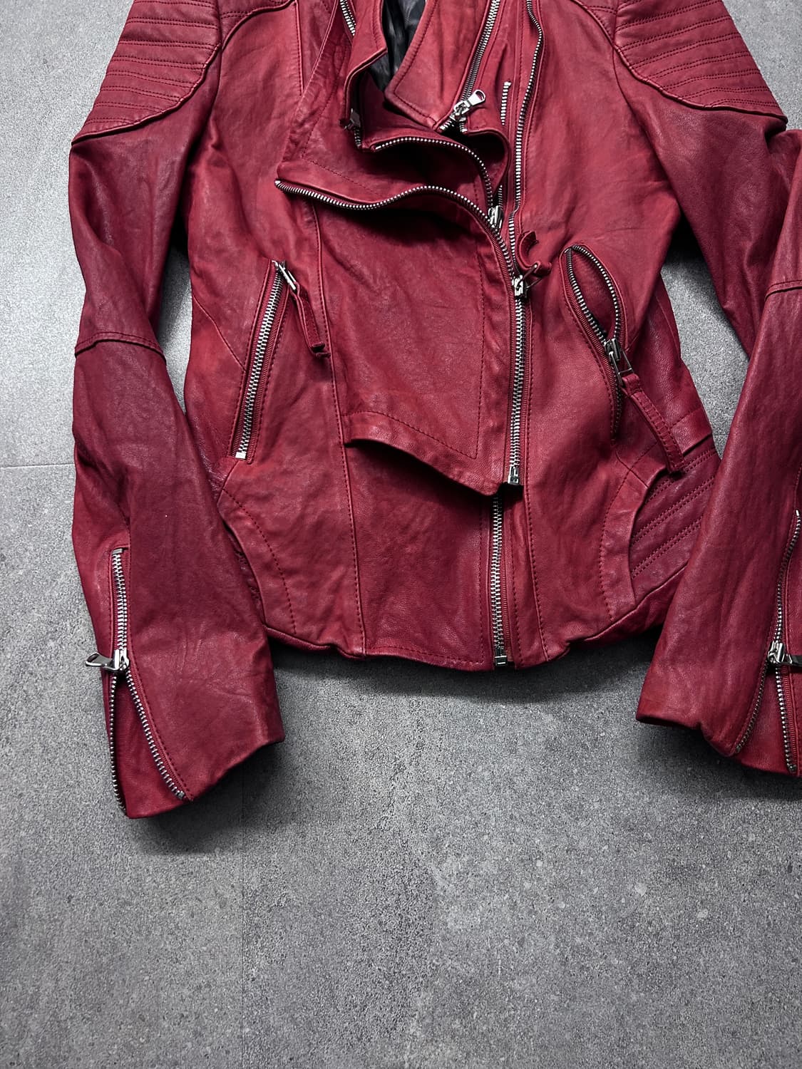 에고이스트 멀티 지퍼 램스킨 자켓 상품이미지6