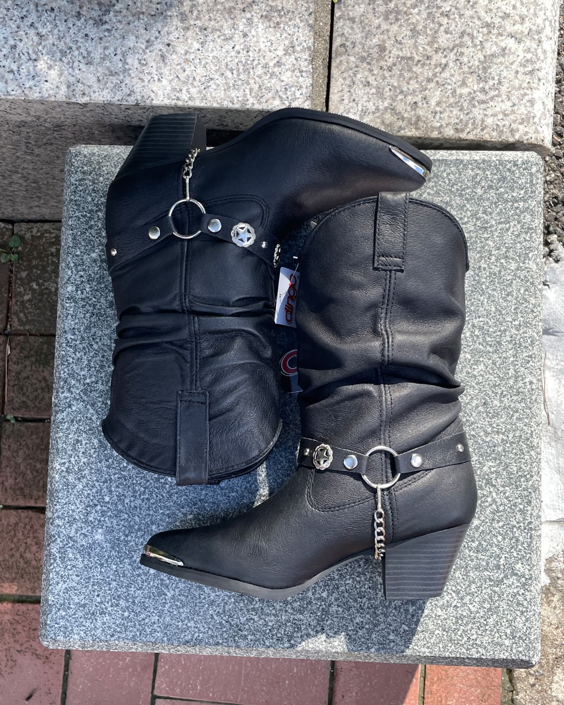 블랙 웨스턴 하네스 바이커 부츠  상품이미지3