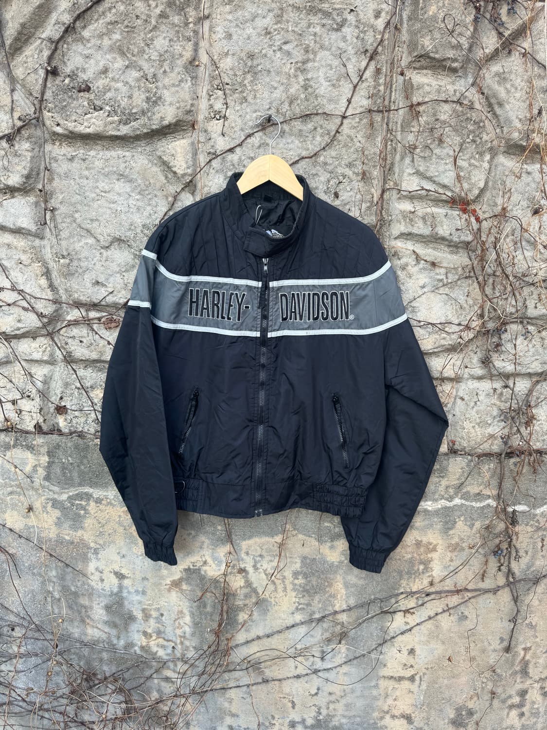 할리데이비슨 빈티지 자수 로고 프린팅 정비공 바람막이 퀄팅 자켓 상품이미지1