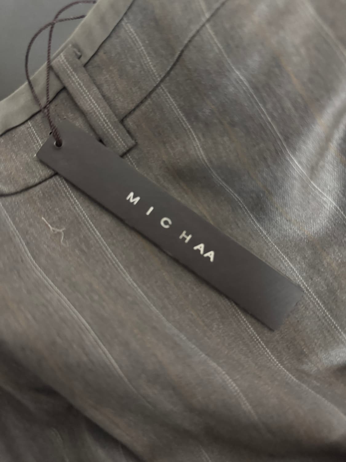 여성 미샤 스트라이프 실크 울 혼방 정장 스커트 셋업 상품이미지3