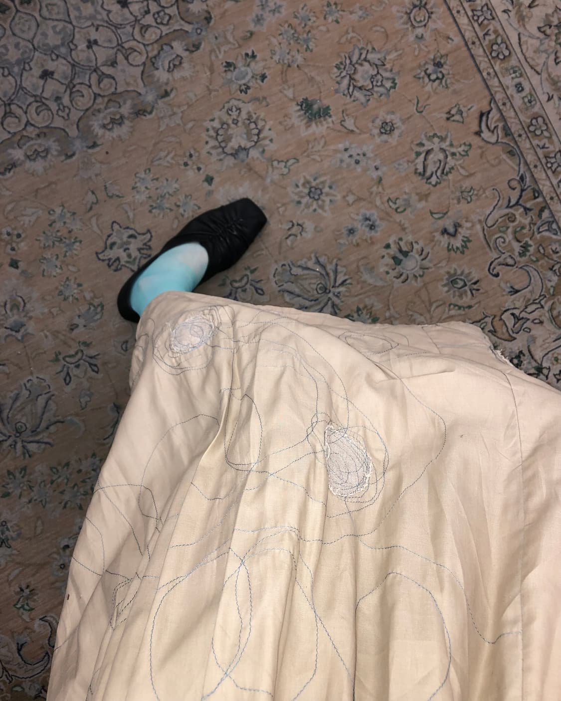 베이지 플라워 밴딩 스커트 상품이미지2