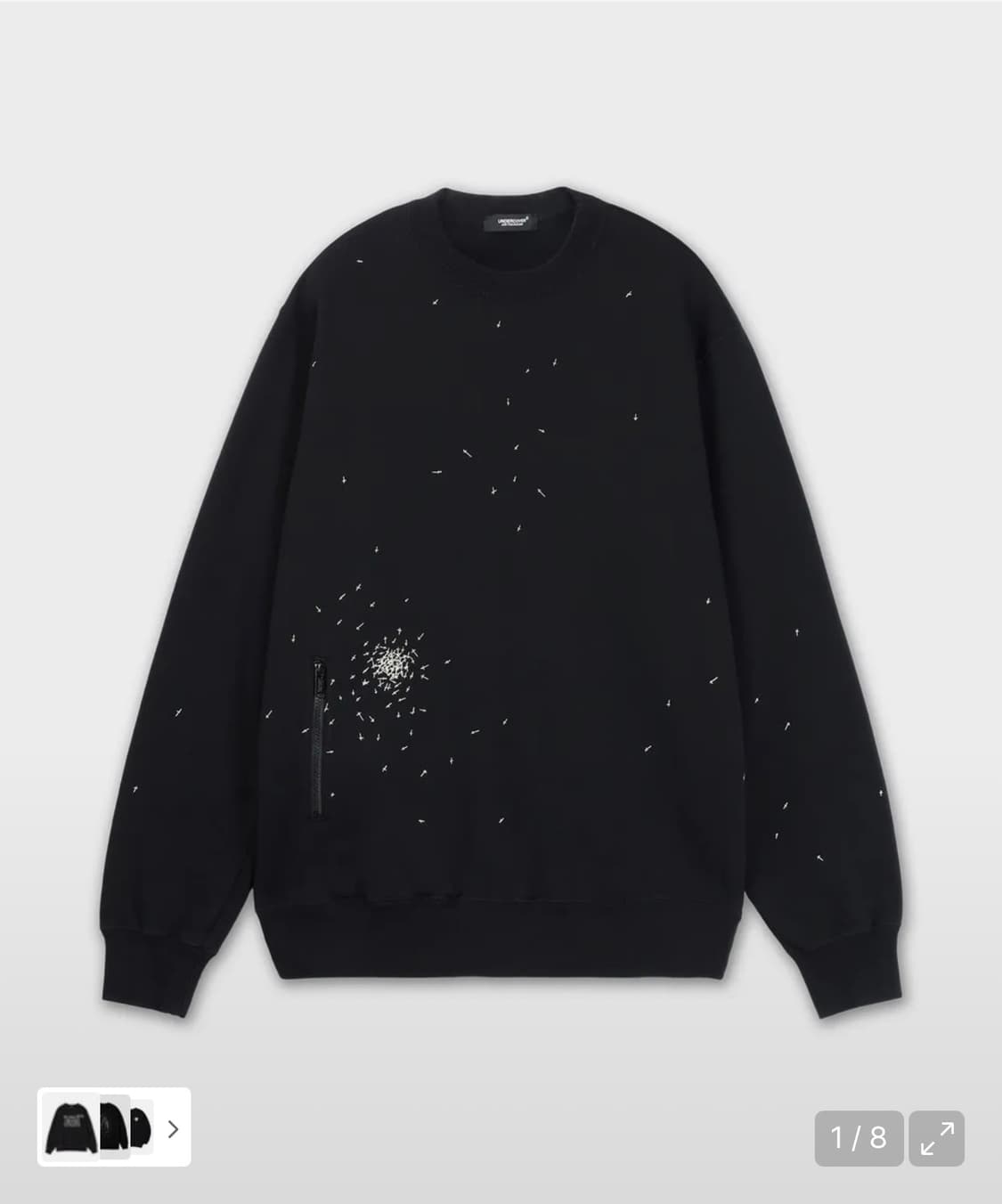 언더커버 24aw 크로스자수 마녀기 맨투맨 4  상품이미지1