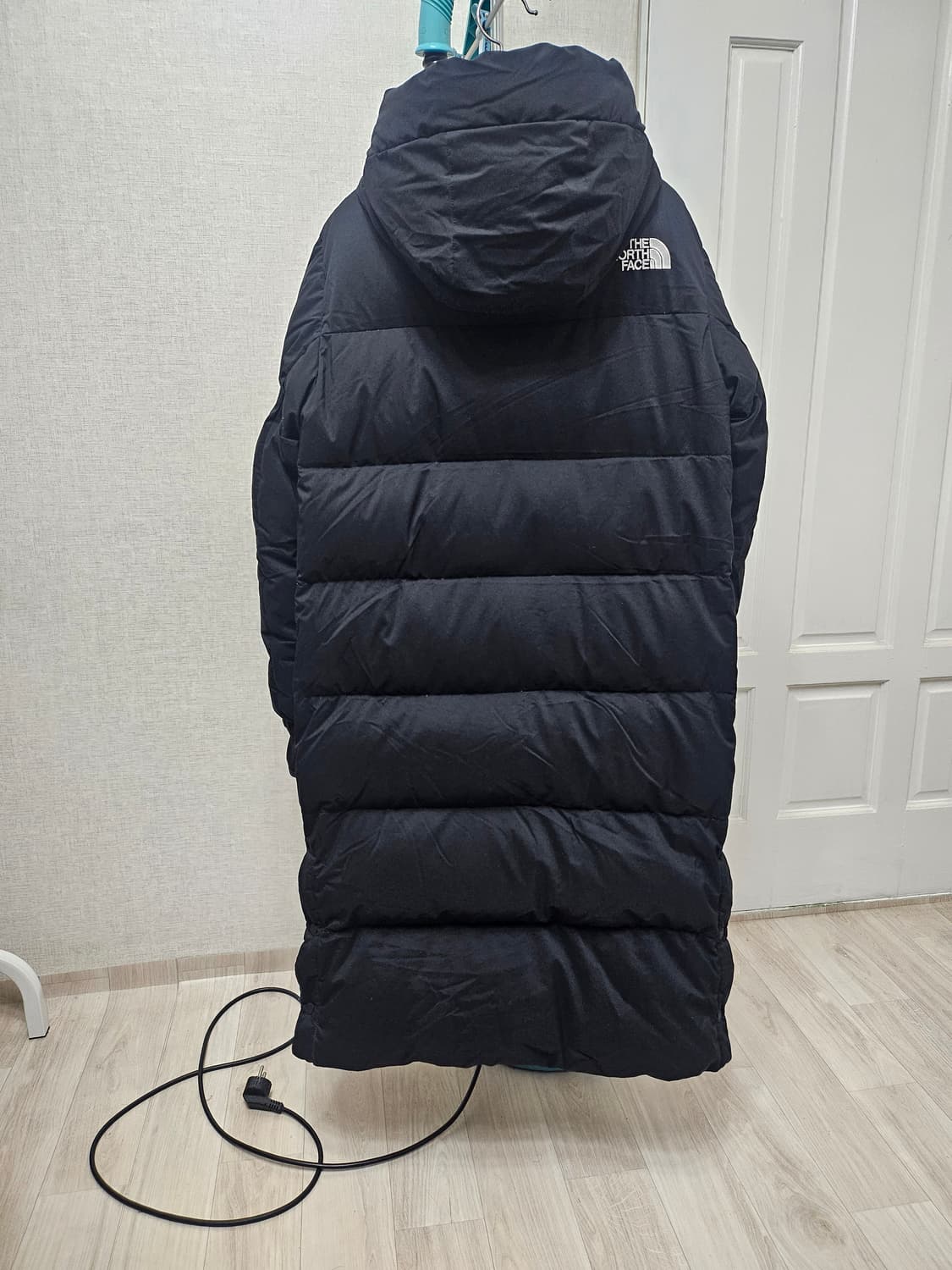 (90~95)S☆우주매물☆노스페이스 화이트라벨익스플로링[블랙]덕다운롱패딩 상품이미지10