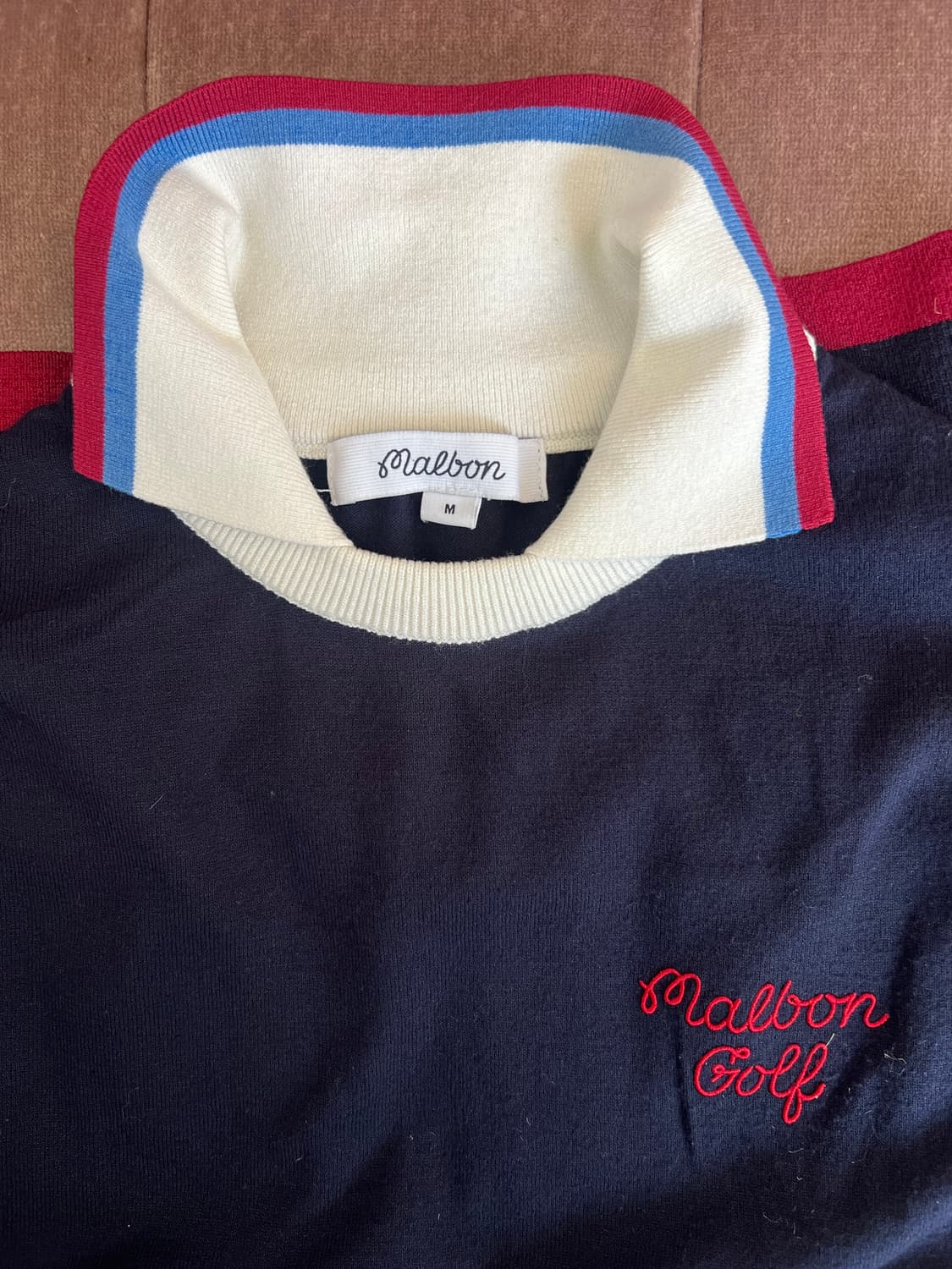 말본 여성 네이비 카라니트티셔츠 골프니트 상품이미지5