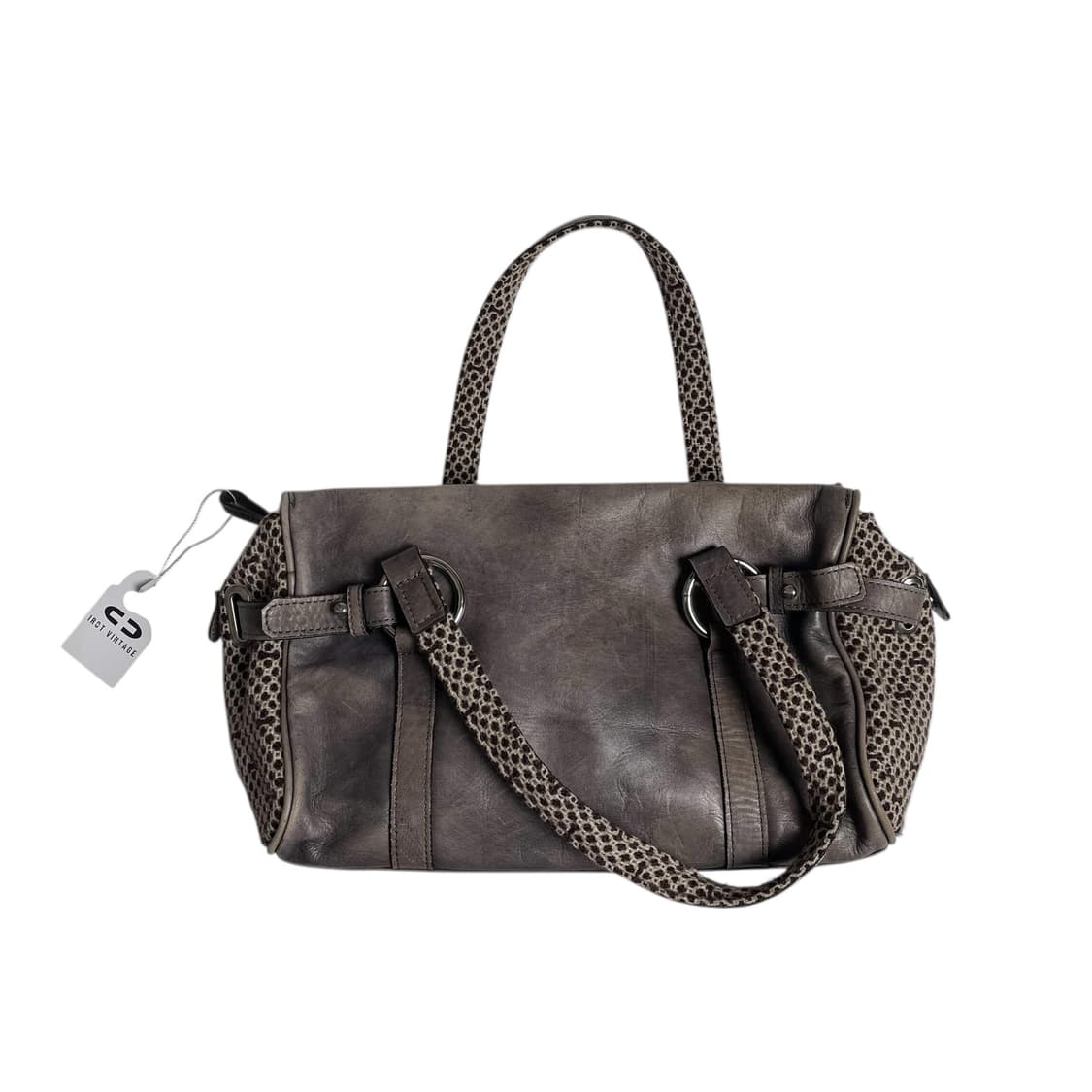 cuir jouer cube 레더 도트 패브릭 백 상품이미지1