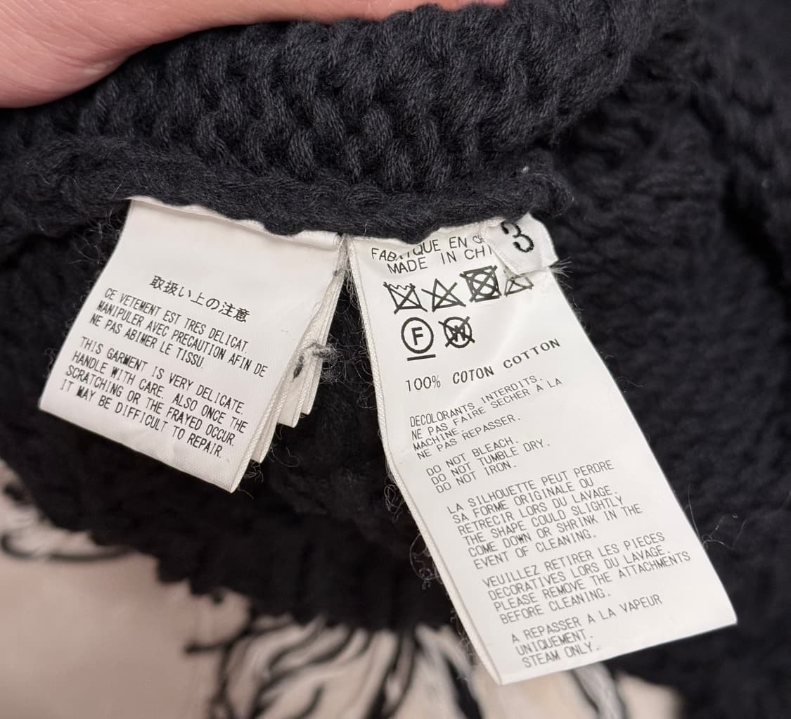 Yohji Yamamoto pour homme 백로고 프린지 가디건 상품이미지8