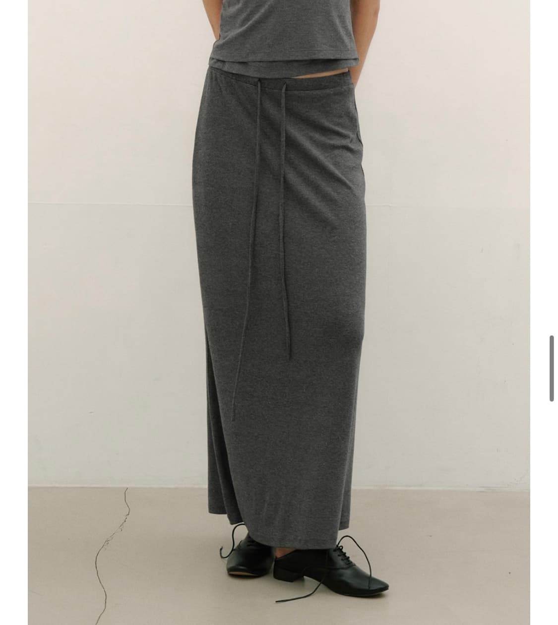 로우타이드 실키 스웻 맥시 스커트  상품이미지4