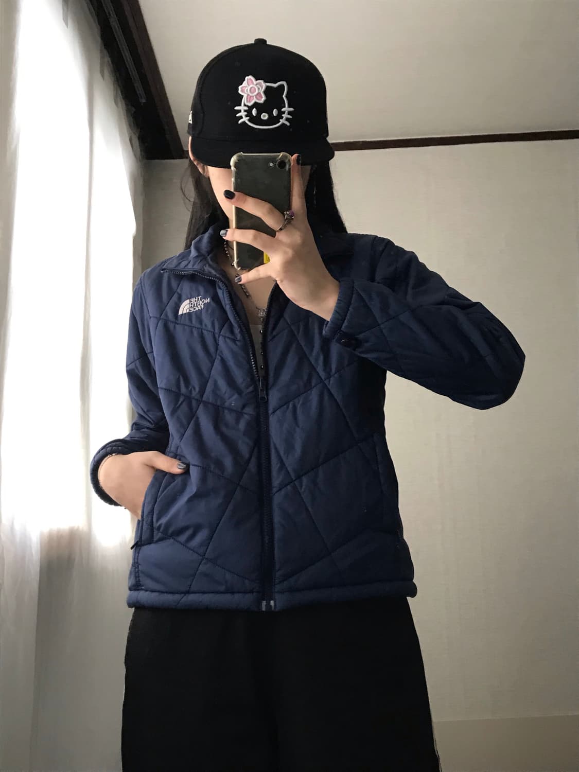 노페 네이비 경량패딩 상품이미지5