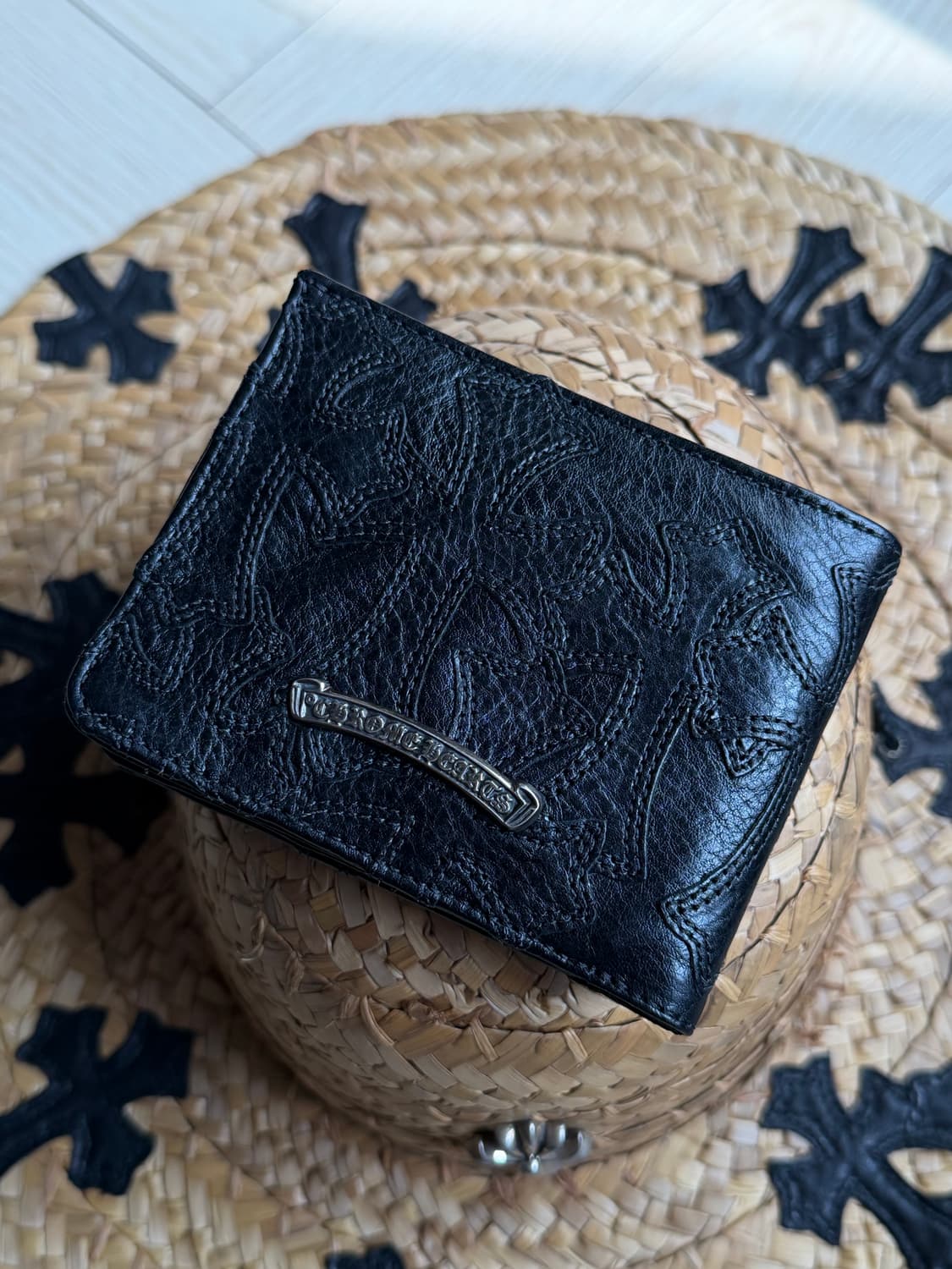 크롬하츠 블랙 패치 지갑 월렛 상품이미지2