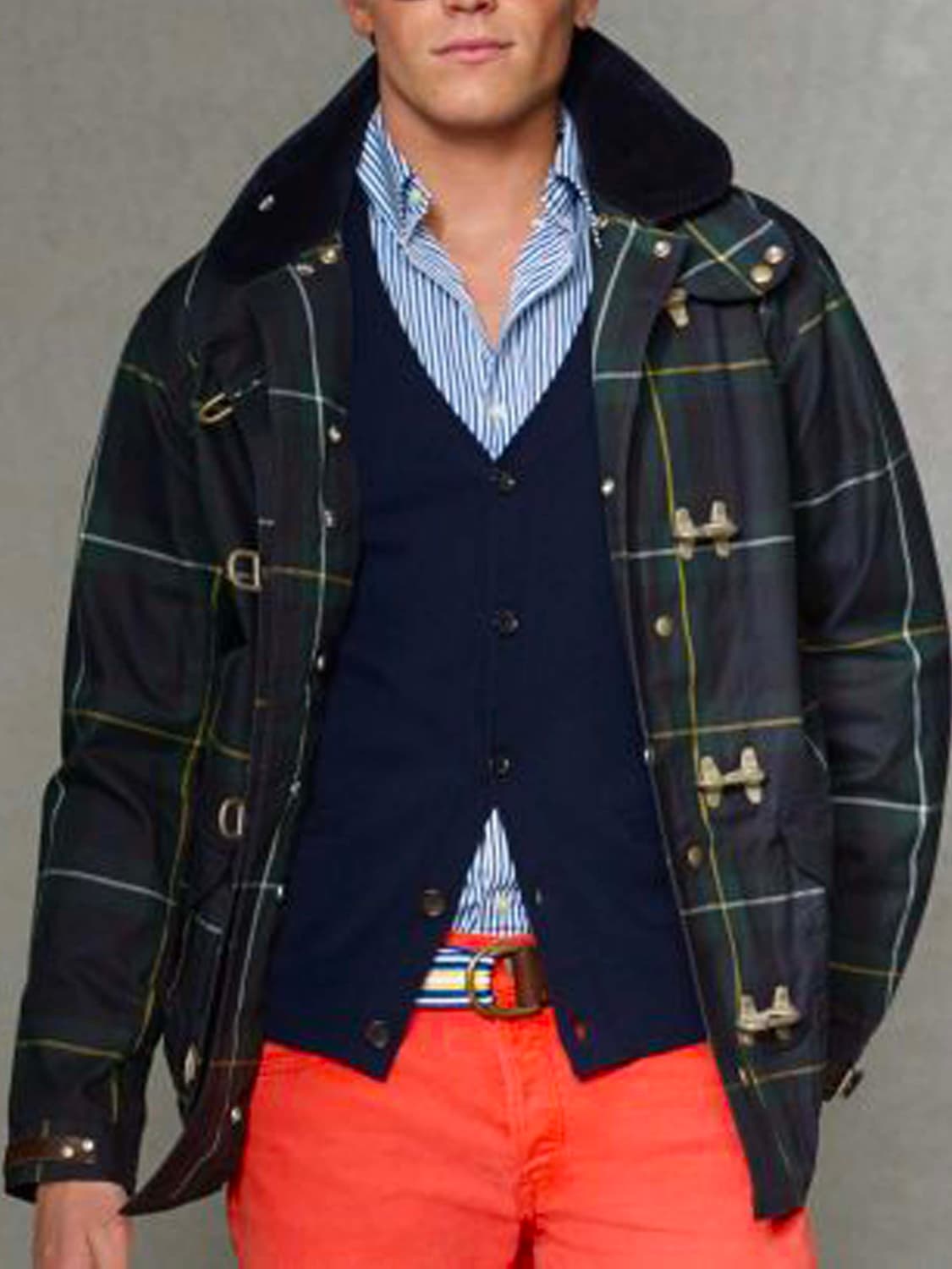 폴로 랄프로렌 왁스드 블랙와치 파이어맨 카코트 자켓 상품이미지4