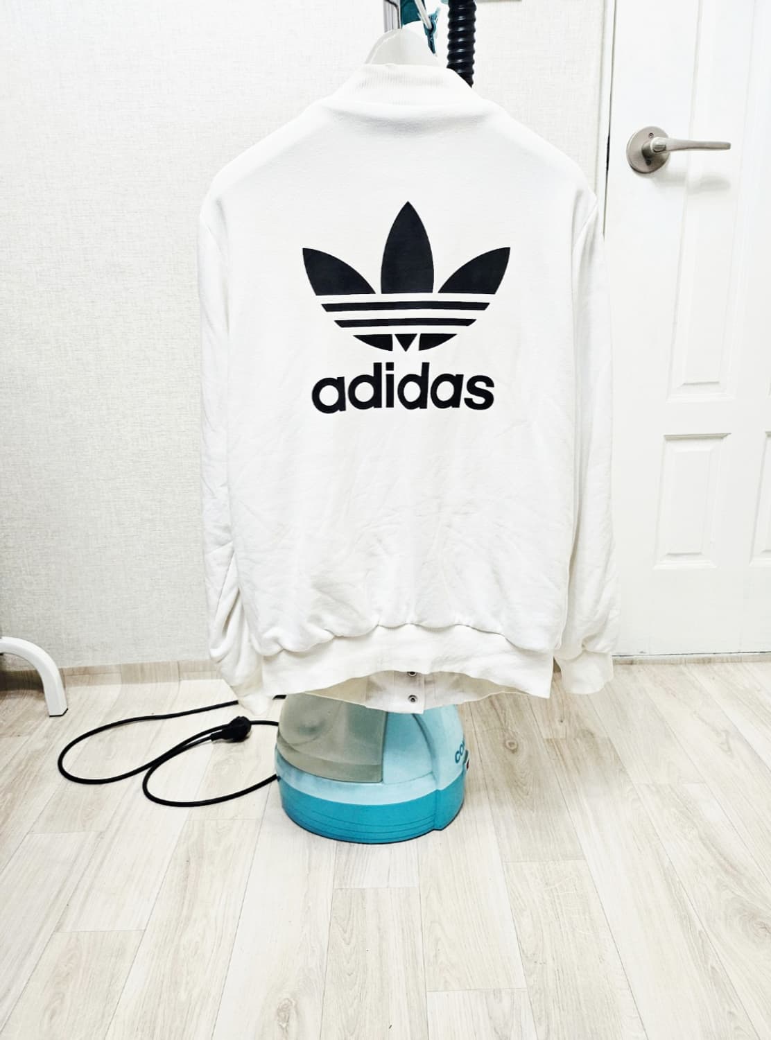 (90~95)S☆초대장급☆ 아디다스 파이어버드 빅로고 [흰검] 트랙탑져지 상품이미지6