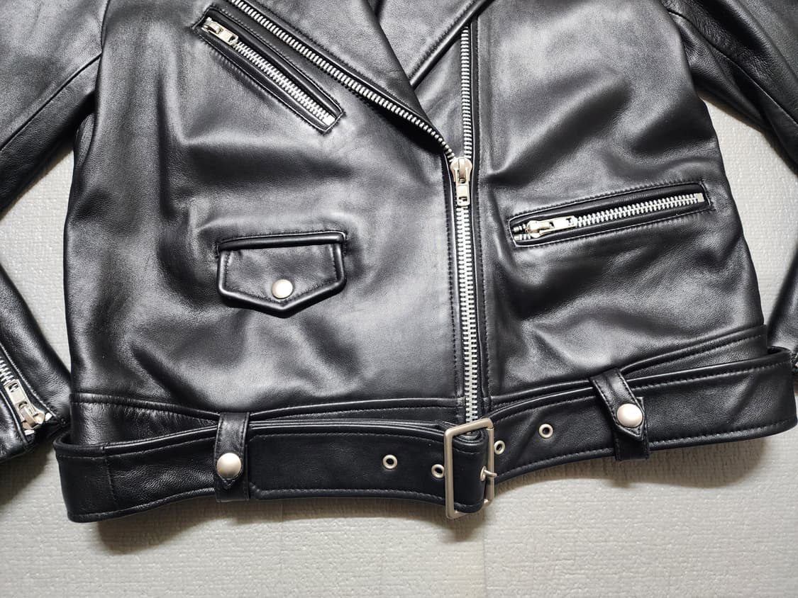 에센시 스튜디오 리얼 양가죽  라이더 자켓 공용 상품이미지3