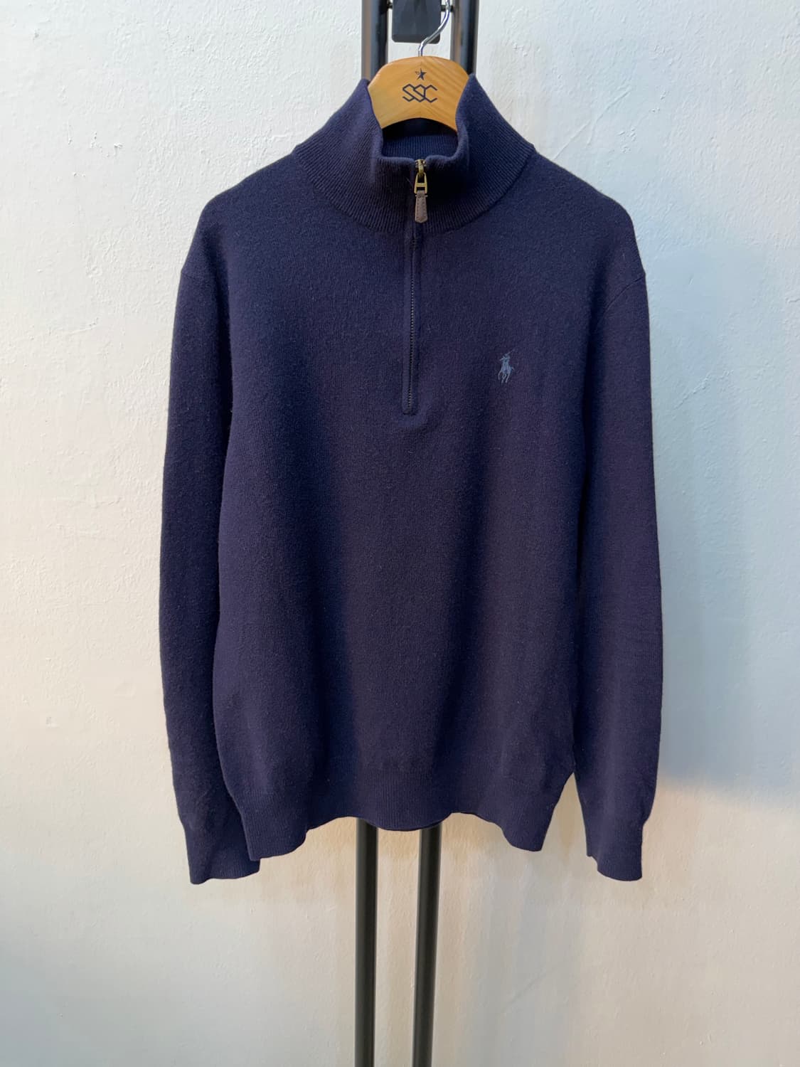 정품) 폴로랄프로렌 여성 엘보가죽 하프넥 니트 S 상품이미지1