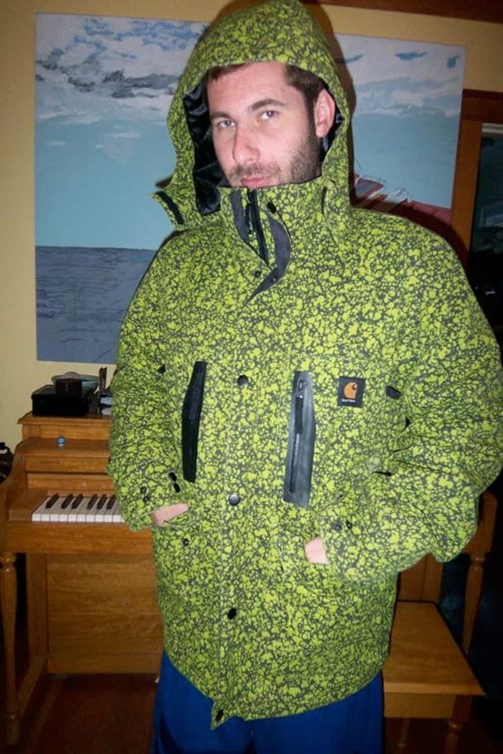 빈티지 칼하트 x 버튼 08aw 스플래쉬 덕자켓 XL 상품이미지1