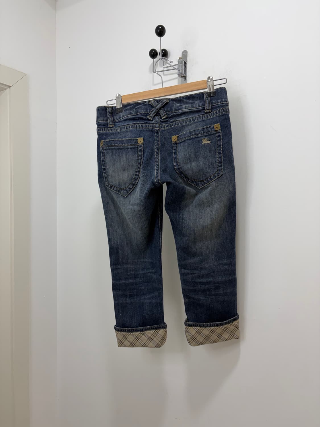 버버리 노바체크 데님 카프리 팬츠 바지 상품이미지8