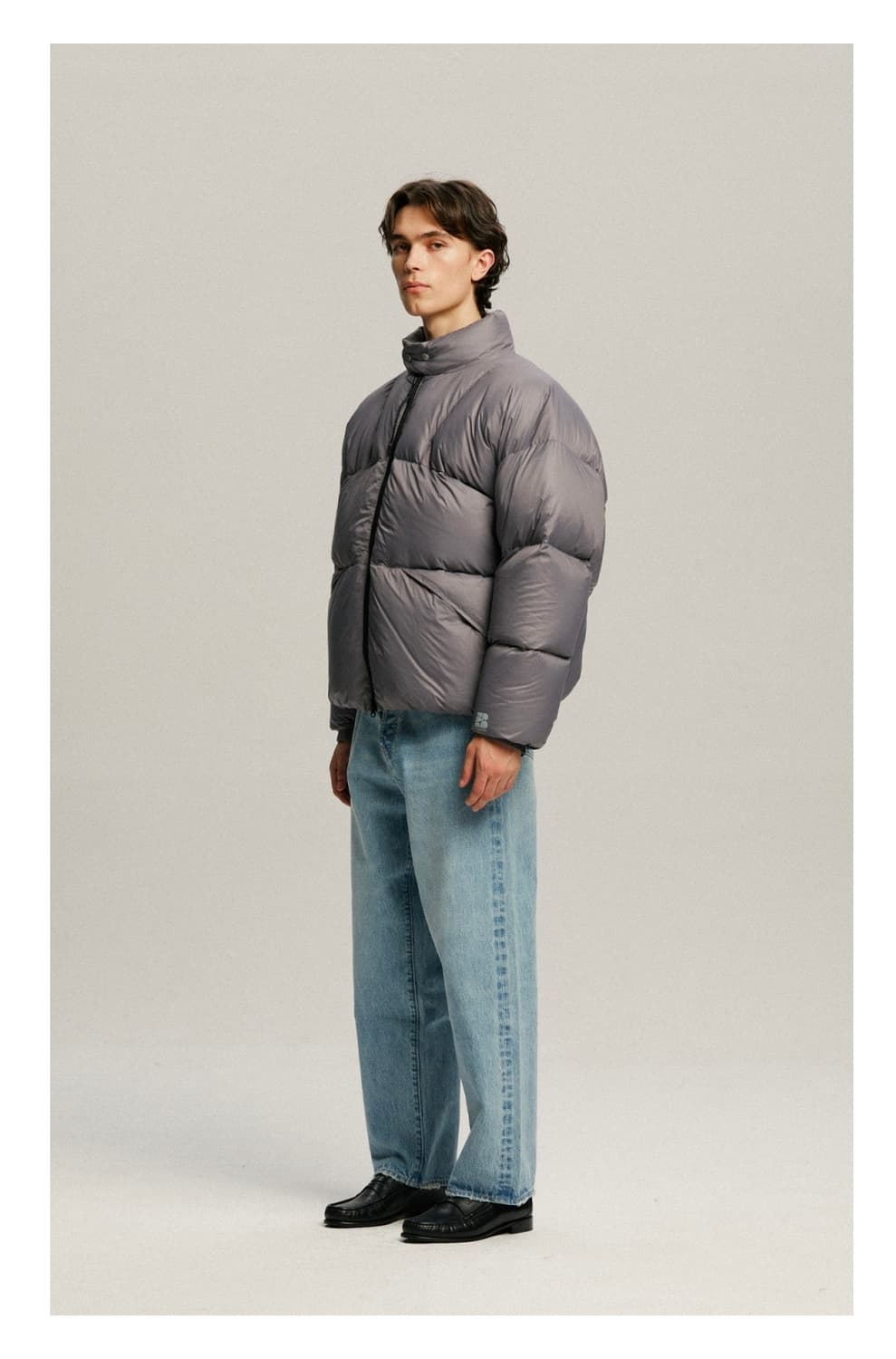 [비헤비어] 폴라베어패딩 다운 자켓 그레이 3사이즈 상품이미지2