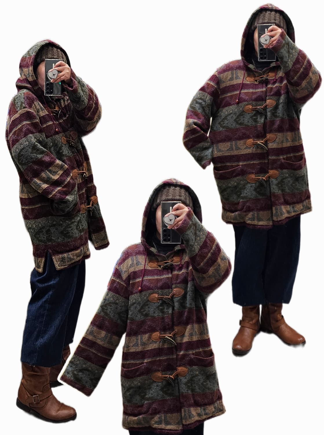 varorav 모헤어st 에스닉 울 떡볶이 아우터 상품이미지2