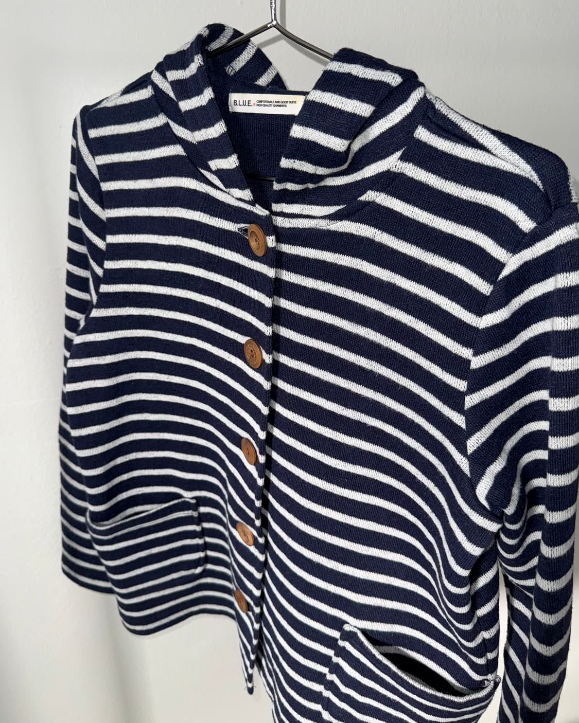 빈티지 스트라이프 후디 가디건 상품이미지2