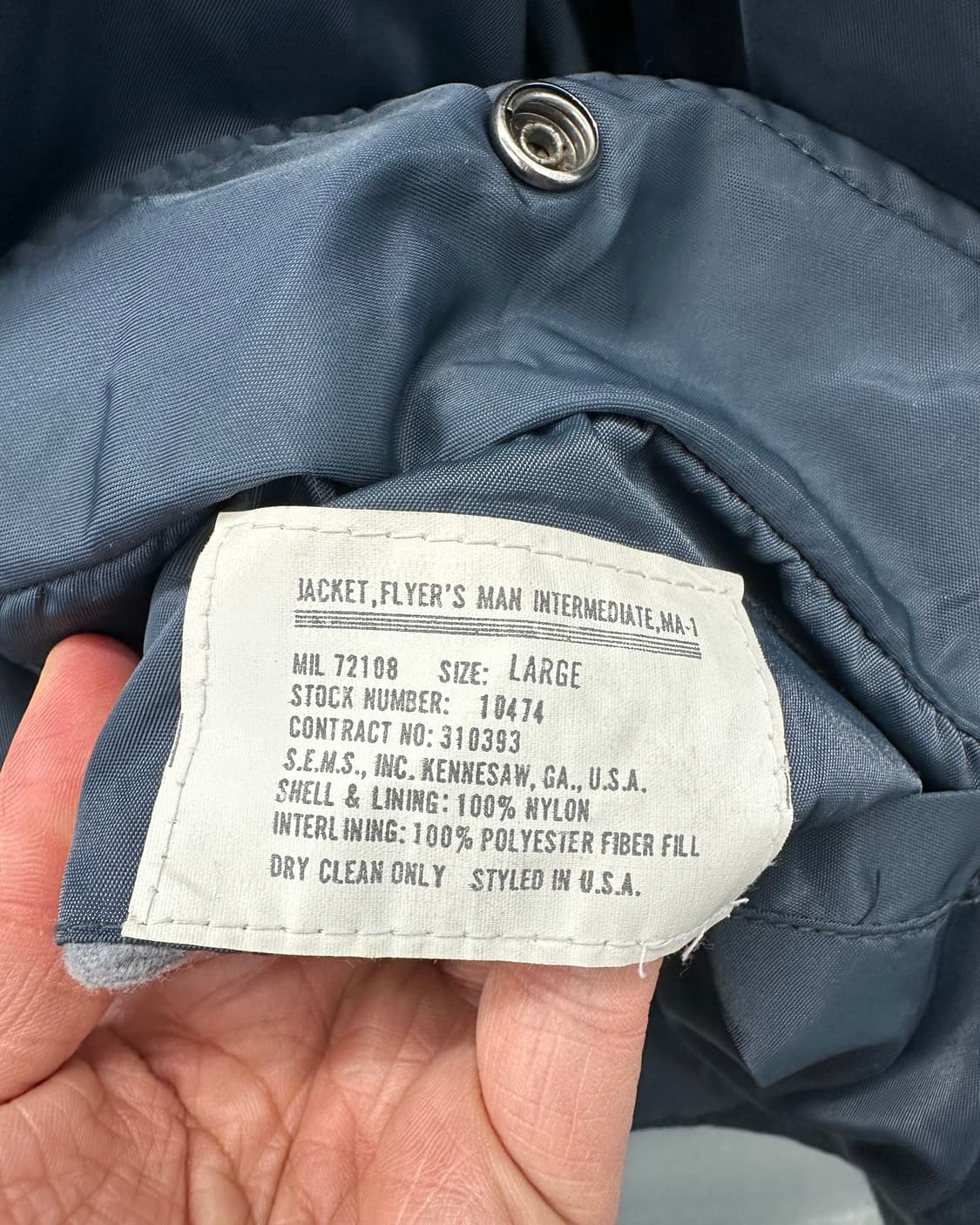 (XL)VINTAGE  USA MA-1 항공점퍼-M1505 상품이미지6