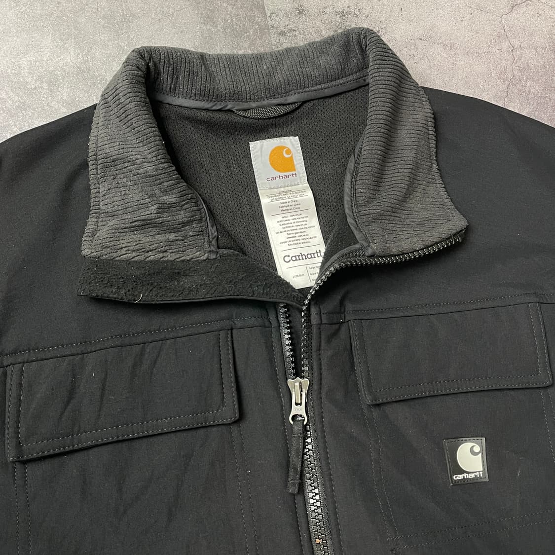 CARHARTT 칼하트 빈티지 블랙 하이넥 워크 자켓 A00814 상품이미지3