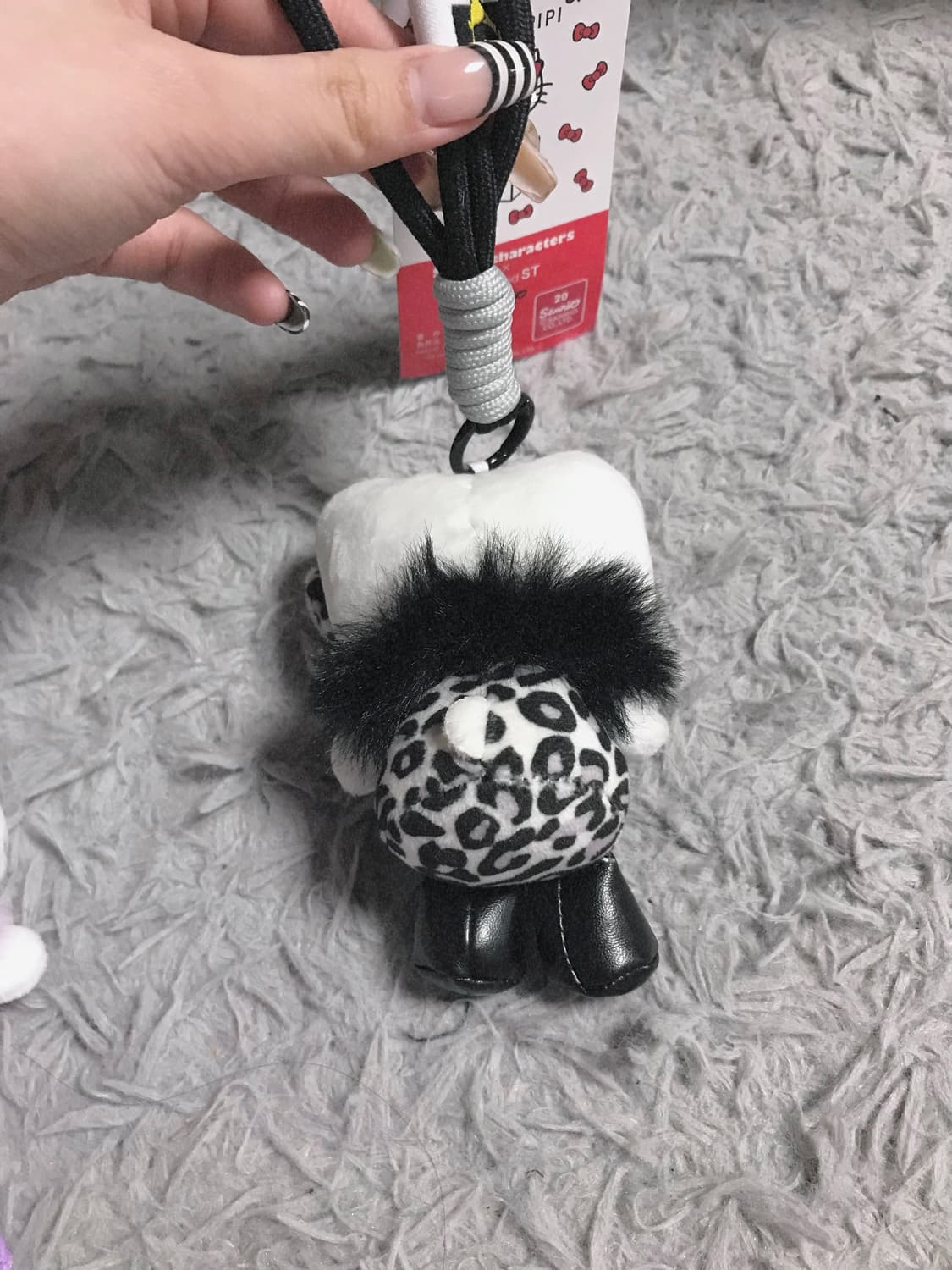 고전 호피 갸루키티 산리오 정품 헬로키티 레오파드 키링 양도 퍼플 핑크 상품이미지7