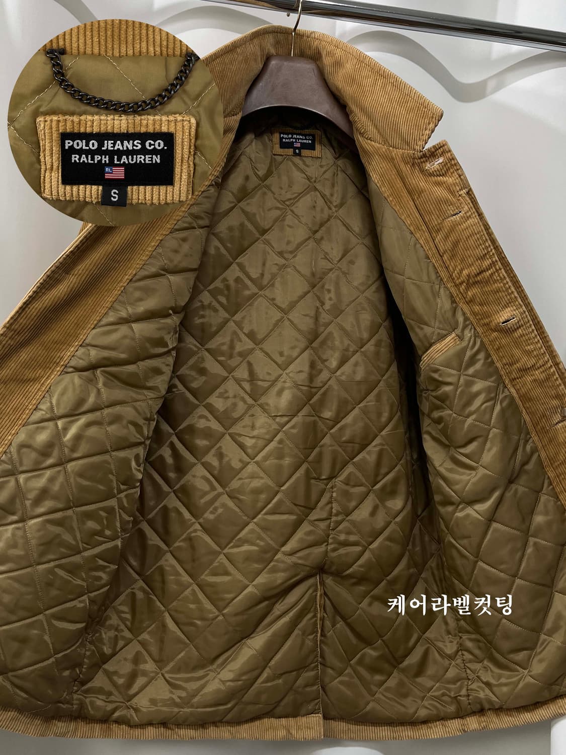 폴로 랄프로렌 탄베이지 코듀로이 헌팅 카코트 자켓 상품이미지3