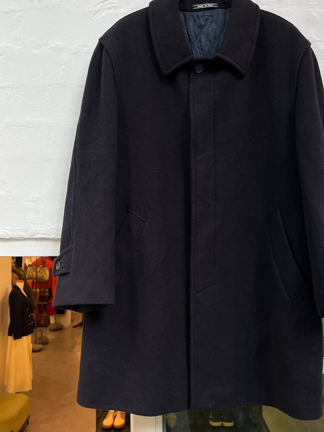 Taglinte Italy 울 혼방 네이비 싱글 코트 52 상품이미지4