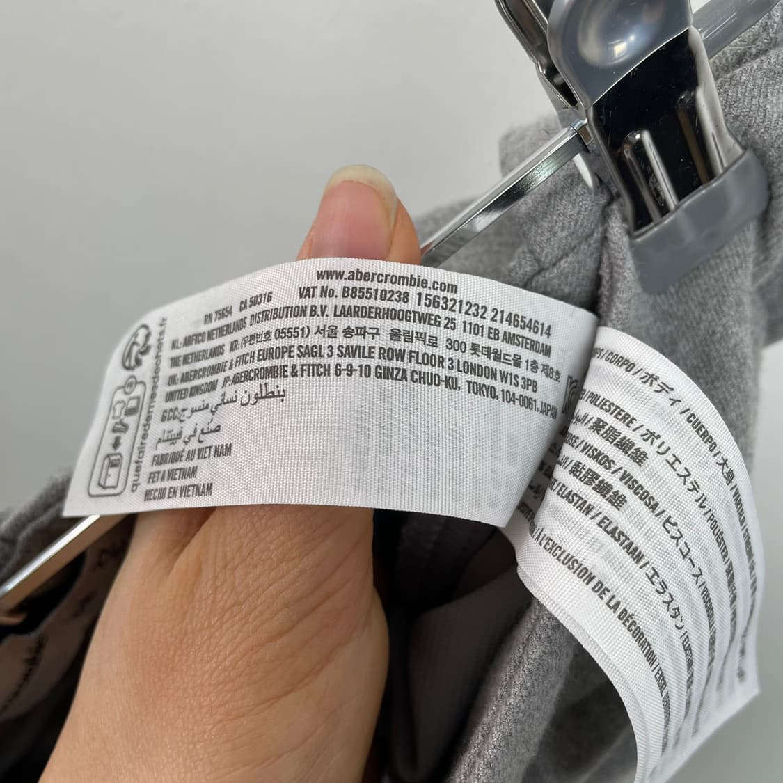 아베크롬비 그레이 카고 와이드 팬츠 27 상품이미지4